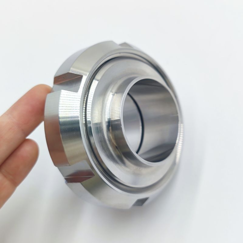 热销不锈钢卫生级SMS活接头T型螺纹/圆螺纹活接头焊接快接由任