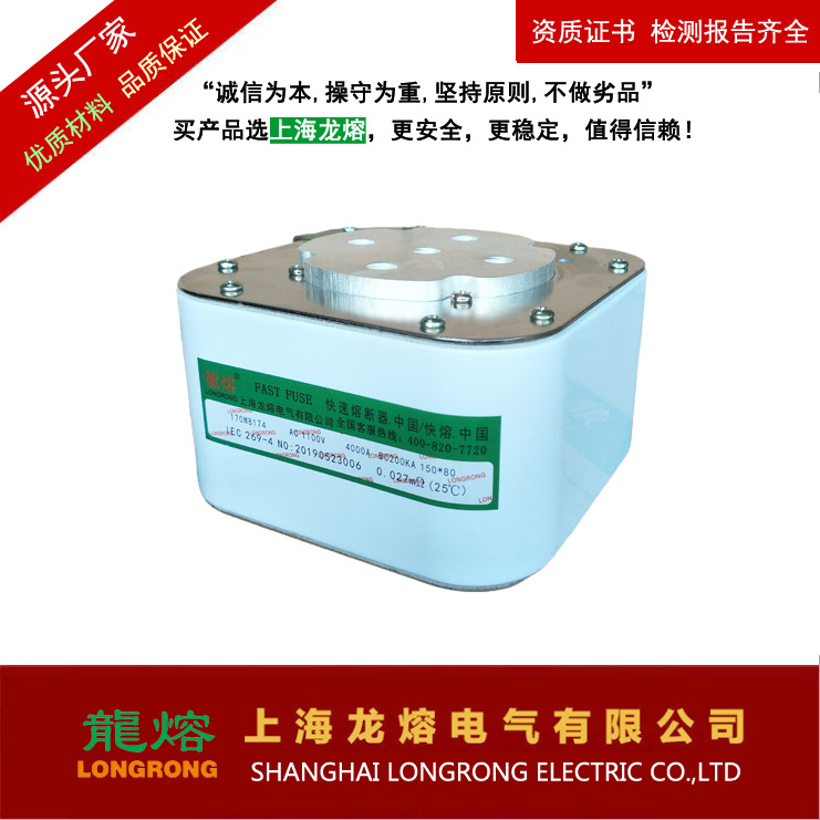 快速熔断器170M8174 1100V  4000A 银片熔芯 认准"龍熔"品牌低压