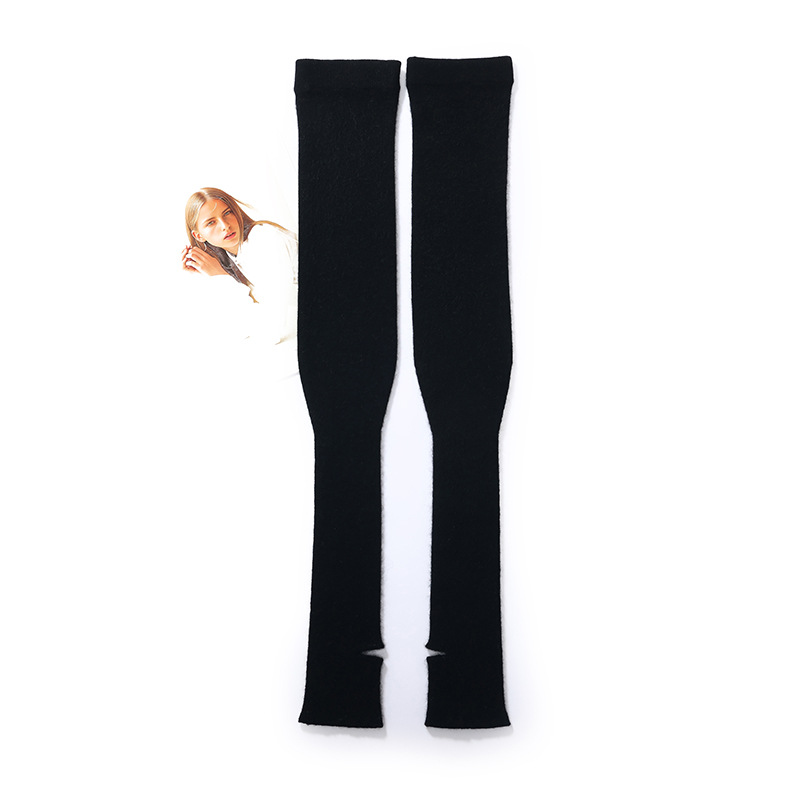 New Solid Color Cashmere Leg Warmers for Women, Autumn and Winter New Warm Knee Pads, Anti-Cold Leg Sleeves