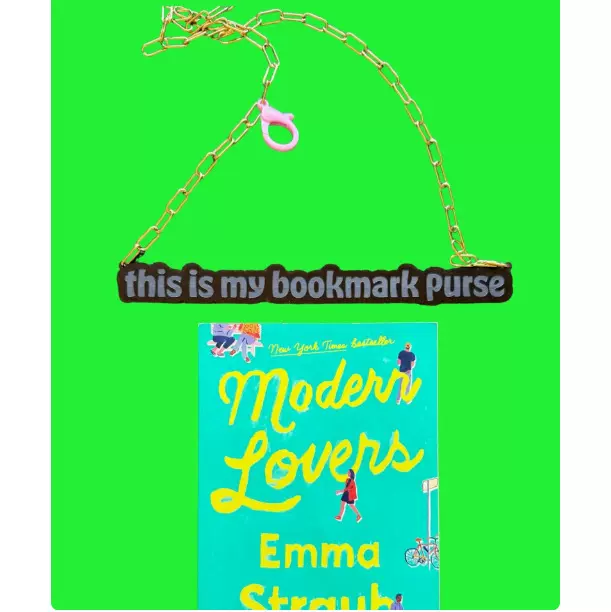 跨境包看 带金链的亚克力书签钱包 - 送给爱书人士的礼物