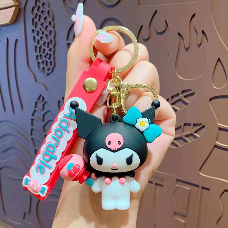 Кулон на брелке (Sanrio) Набор милых силиконовых подвесок — мягкие резиновые талисманчики, подарок на день рождения, различные персонажи