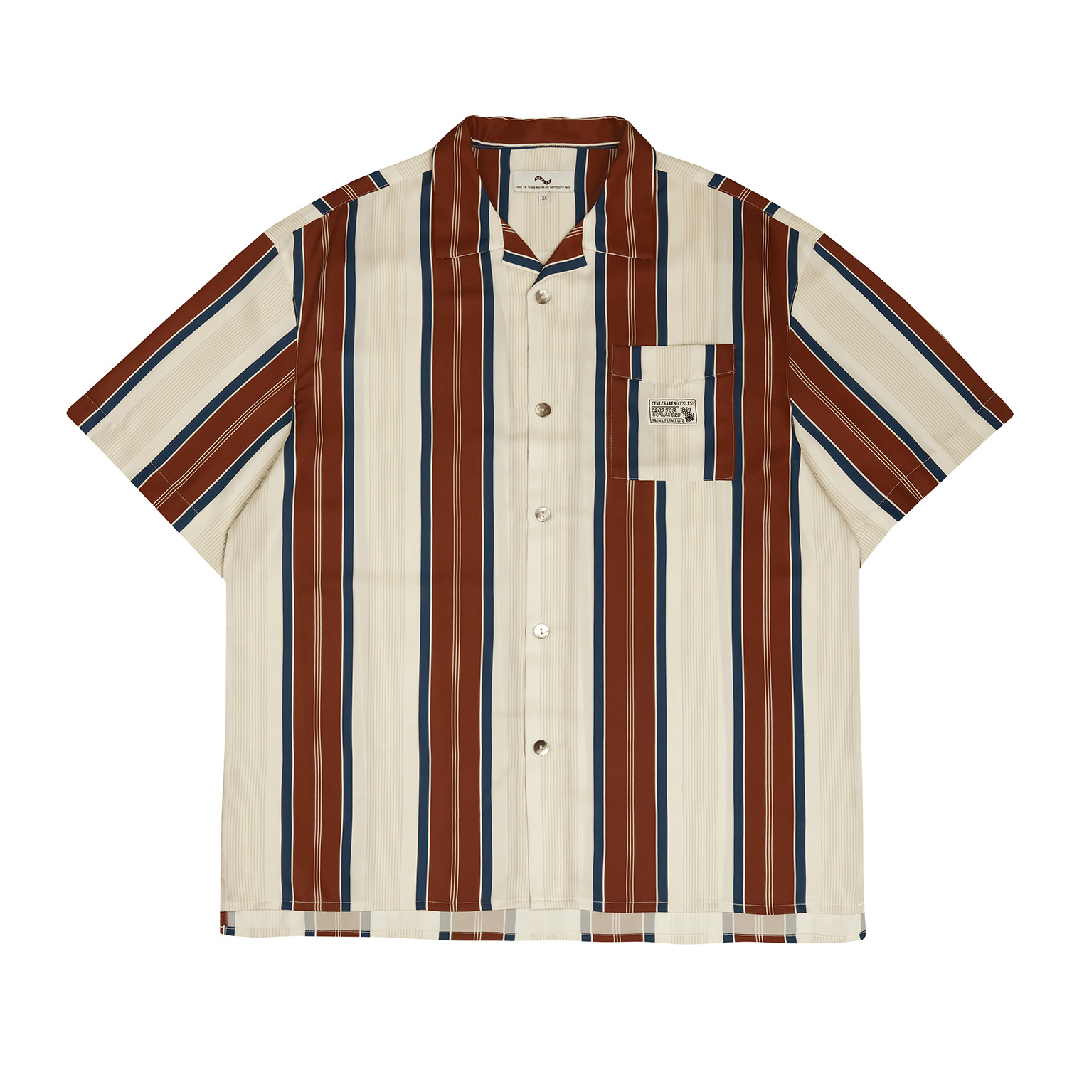 2023 nueva moda americana oldschool camisa de manga corta de los hombres casual Camisa a rayas Hawaiana de verano de los hombres