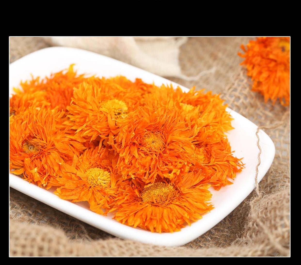 Calendula Flower Tea Jin Zhan Hua Dried Herbal Tea 500g Sliced Petals for Daily Infusions in use