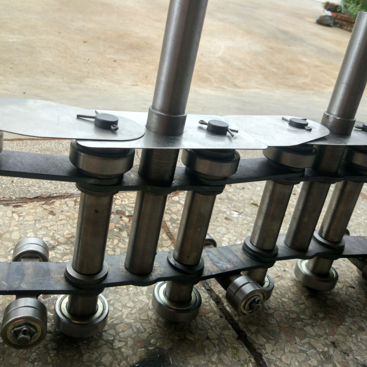 优质不粘漆地面线P88.9节距链条 P76.2地轨线链条 长节距输送链