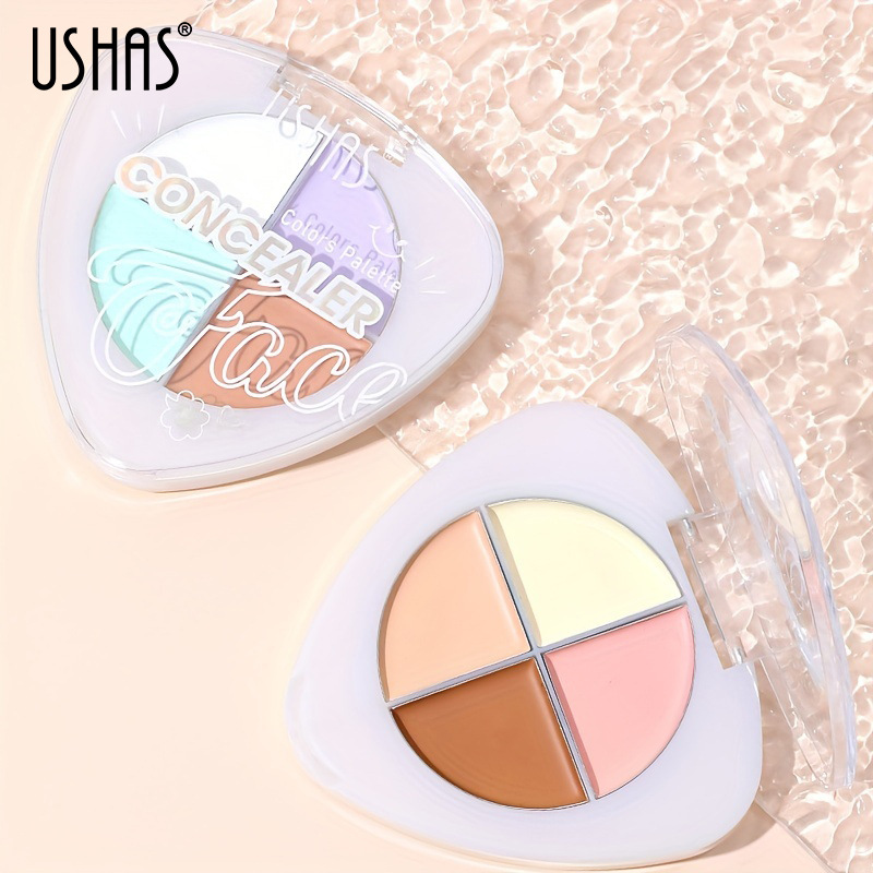 Maquillaje transfronterizo USHAS para reparación de seis colores, sombra, resaltado, corrector, corrector de sombra de ojos brillante mate