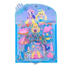 创意皇冠泡泡贴公主换装装饰贴纸带有玩具的贴纸送礼物贴画立体贴