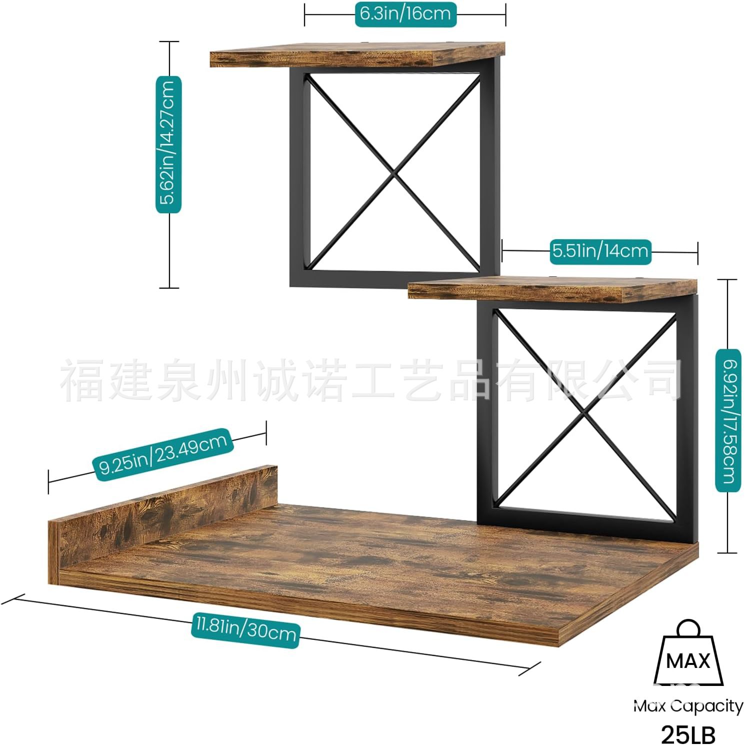 European-Style Wooden Desktop Bookshelf, Three-Tier Bookshelf + Small Bookshelf Storage Set, Small Inclined Desktop Bookshelf