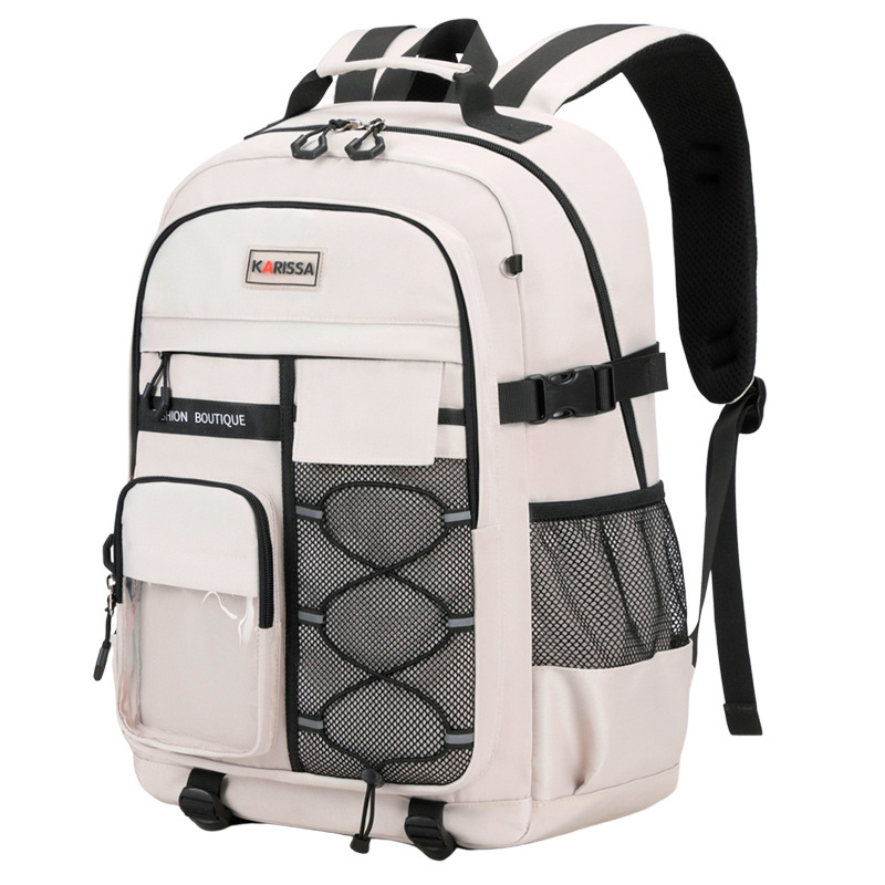 Mochila escolar para hombres de estudiantes de secundaria transfronterizos para reducir la carga Mochila de viaje para niñas de secundaria de gran capacidad Mochila de tracción ultraligera