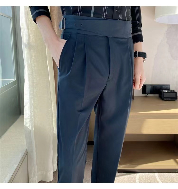 Men's Gurkha British Style High Waisted Straight Leg Suit