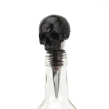新款立體黑骷髏頭酒塞 歐美鬼頭玻璃酒瓶塞 創意家居餐廚酒吧工具