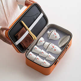 陶瓷高档盖碗功夫瓷茶具套装简约家用办公室羊脂玉瓷泡茶壶小礼品