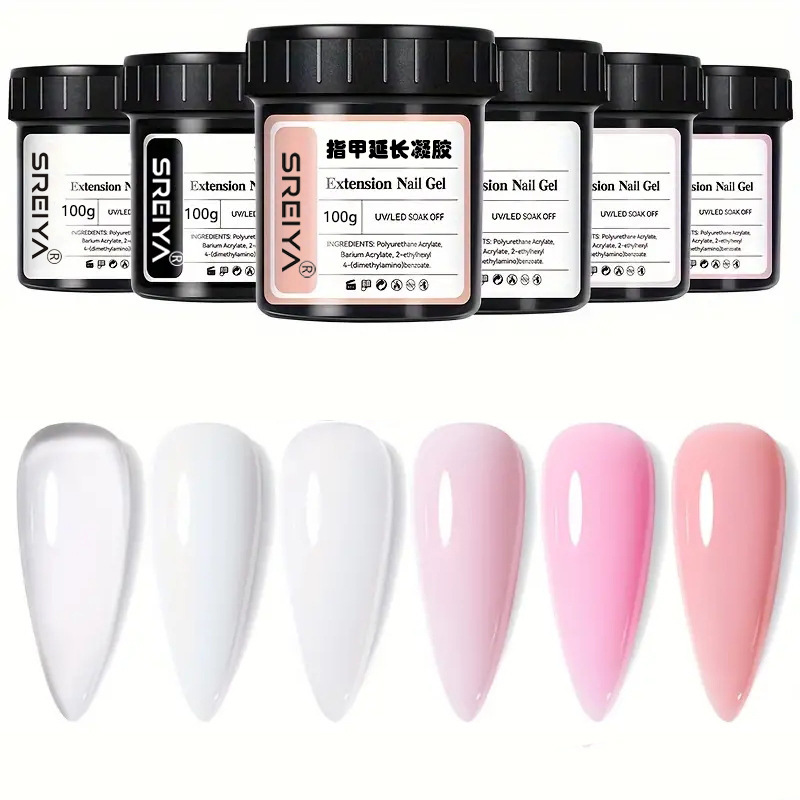 Cross-border hot sale large capacity nail nail extension gel with color nude color shaping extension reinforcement three-in-one wholesale