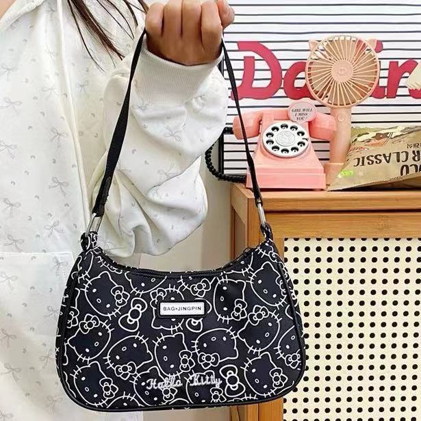 Kate Cat Backpack for Girls, Underarm Bag, Handbag, Women's Shoulder Bag, Niche Cartoon Tote Bag, Dumpling-Shaped for Women