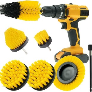 Factory Hot Sale Electric Drill Brush Seven-Piece Car Cleaning Set Car Wheel Hub Home Tile Floor Wall Cleaning