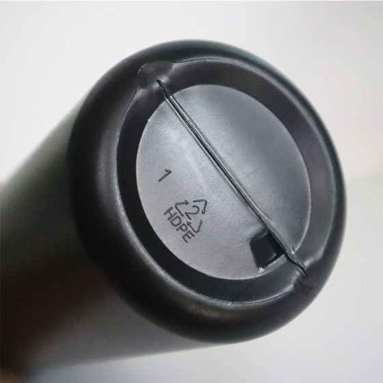 Spot supply of 1L pointed nose bottle 32 teeth 1000ml black dark nail polish plastic bottle 1000ml flat shoulder bottle
