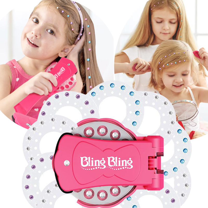 Amazon Children's Hair Accessories Toys Girl DIY Handmade Clothes Pants Glitter Sparkle Magician Bling Diamond Drill Machine