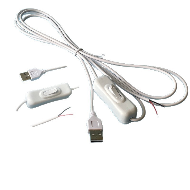 5v/12v霓虹灯USB/dc开关线304船型开关床头灯直播LED广告发光字线|undefined