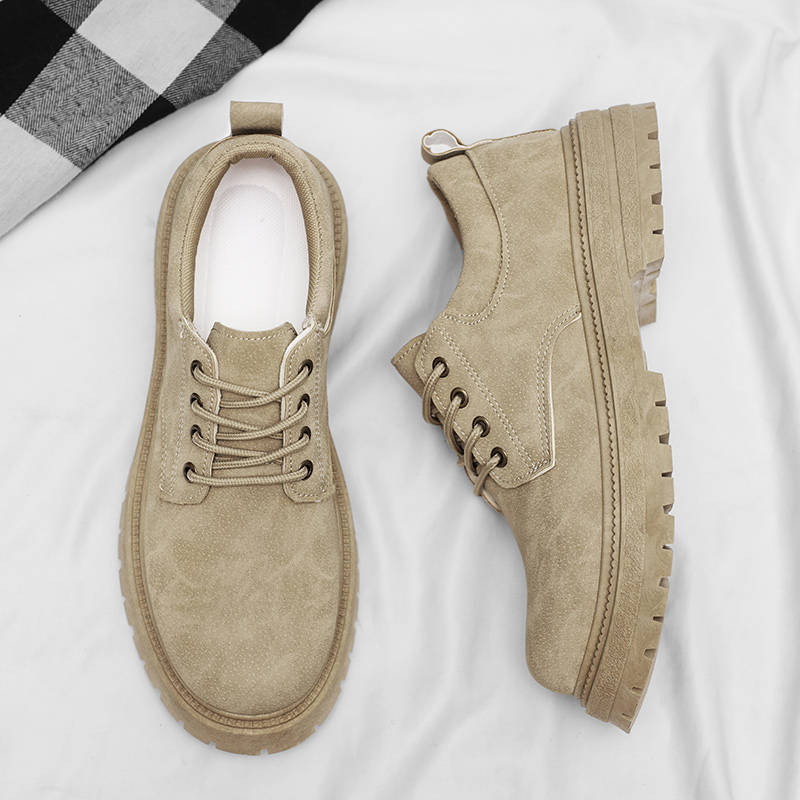 Herren Freizeitschuhe Aus Leder Im Britischen Arbeitsstil Bequem_voghion.com