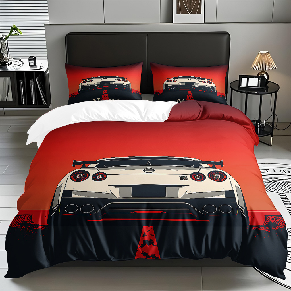 TEMU / JIT Cool Car Digital Printed Edredon Kit suave piel-profiliable fábrica de origen textil