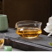 日式耐高温锤纹高硼硅玻璃公道杯家用高颜值加厚分茶器茶具茶海
