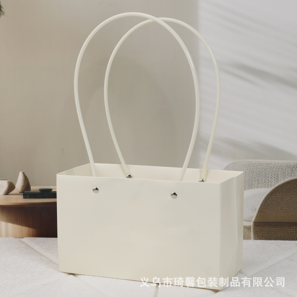 Caja Portátil para Flores de Cartón Blanco Impermeable para Arreglos Florales image 14
