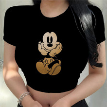 Mickey Mouse Minnie Y2k Vintage Cropped Top T Shirt W