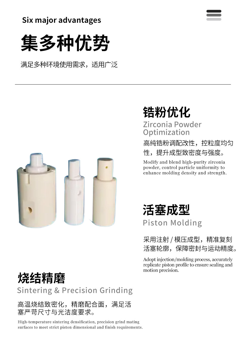 机械陶瓷 氧化锆陶瓷活塞