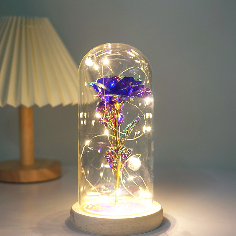 紫色彩金玻璃罩