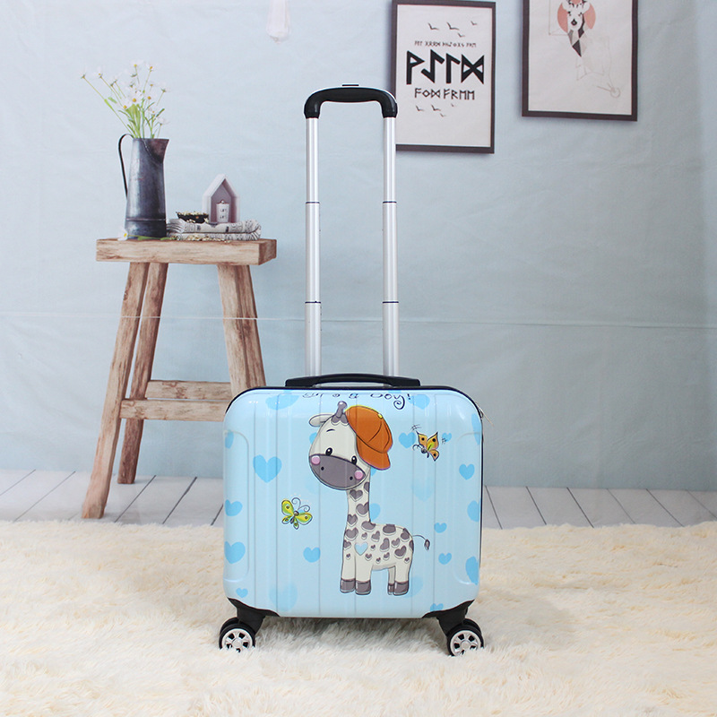 Mini Suitcase, Small Suitcase, Female Student Trolley Case, 18inch 16inch Boarding Case, Children's Ultra-Lightweight Universal Wheels