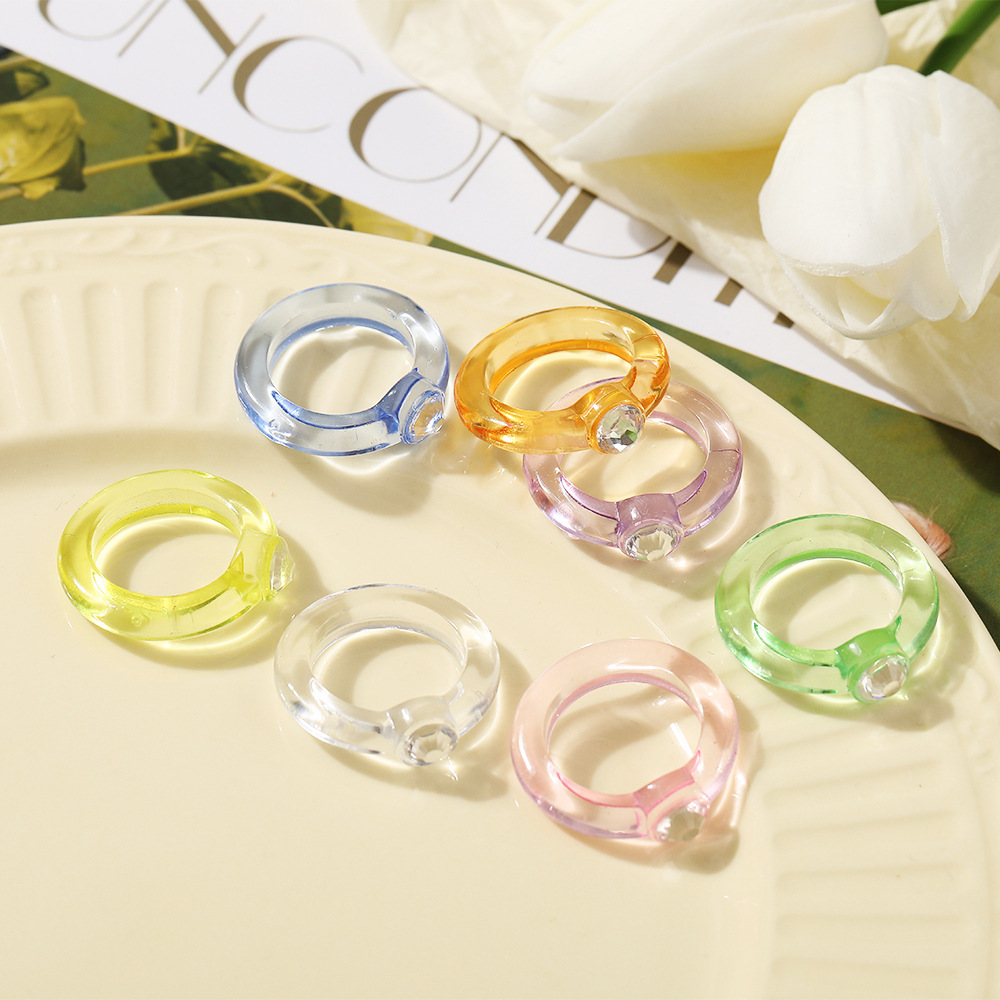 fashion creative jelly color diamond ring wholesalepicture5