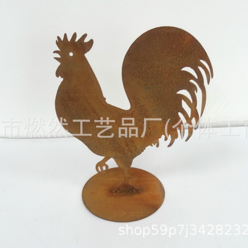 クロスボーダー新スタイル 5 錆びた鳥鉄工芸品錆びた模擬鳥彫刻屋外ガーデンシーン装飾|undefined