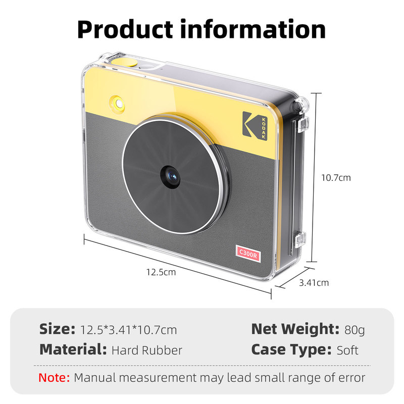 Kodak Mini Lens 3 レトロ 4 透明保護ボックス、2-in-1 デジタルカメラ保護ボックス、取り外し可能|undefined