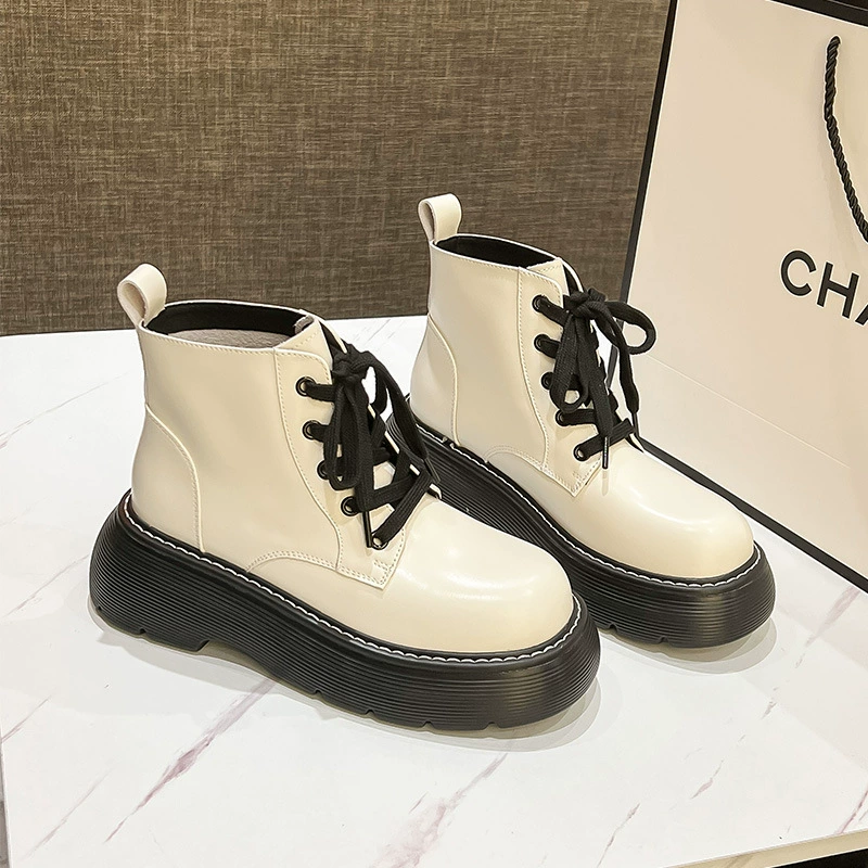 Ботинки Martens демисезонные с платформой, натуральная кожа, 2024, размеры 34–40