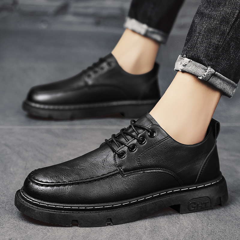 Leather Autumn British Style Business Work Casual Sneakers For Men New Versatile Men's Shoes_vogvips.com