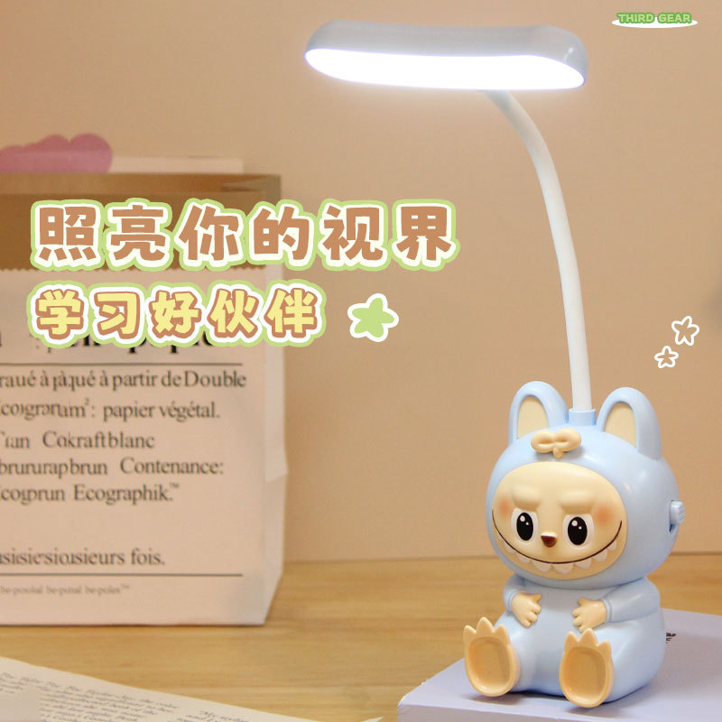 Caricatura Labbu dormitorio de escritorio lámpara de cabecera USB recargable dormitorio niños sueño luz de noche regalos de actividad