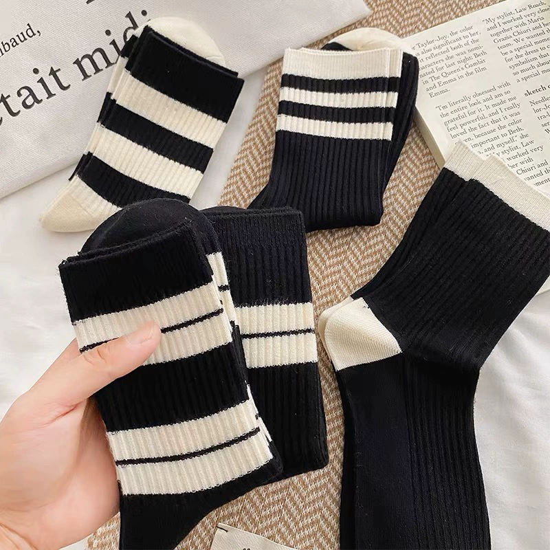 Demi-season socks, warm winter woolen cashmere for beloved, mid-length
