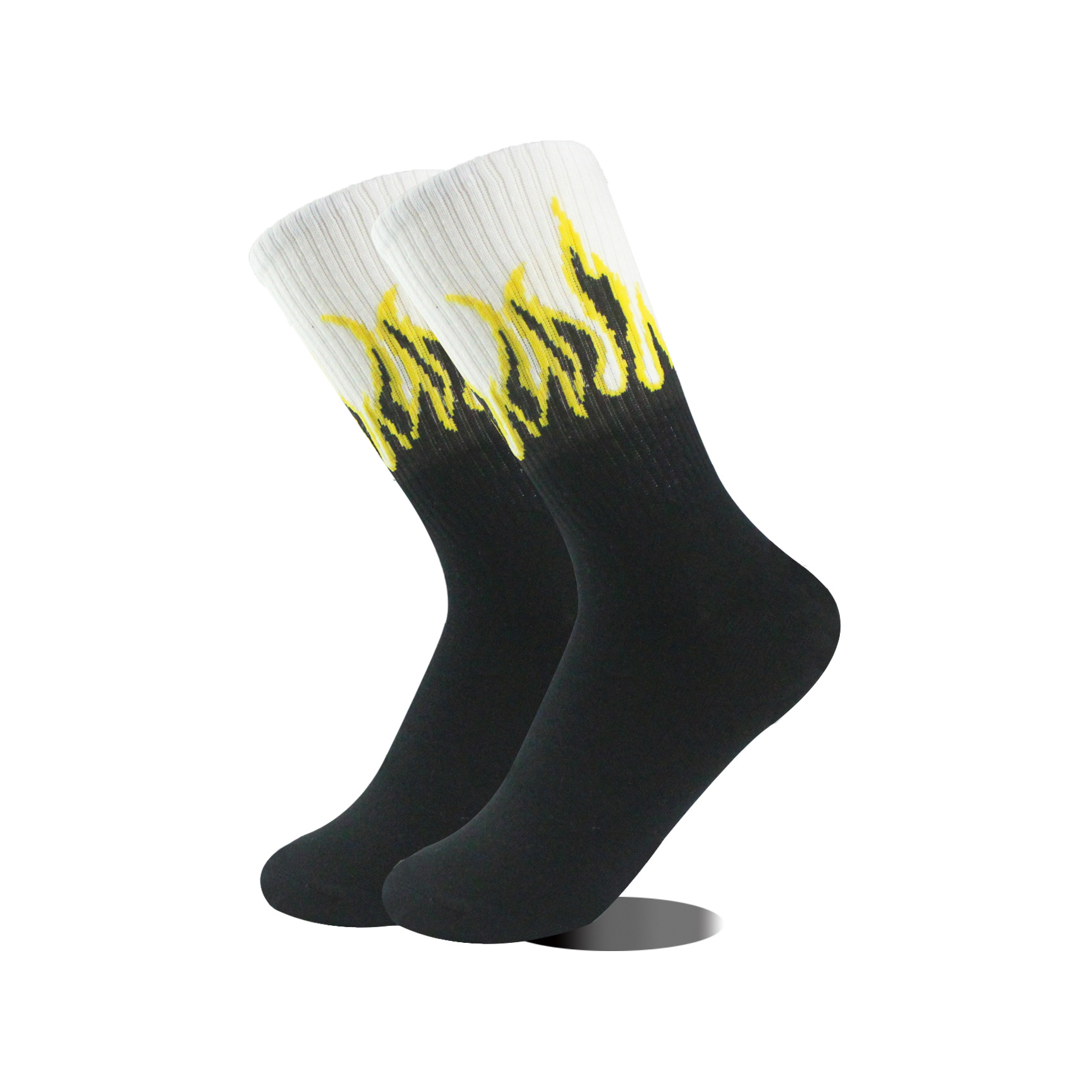 Unisexe Style Simple Flamme Coton Crew Socks Une Paire display picture 6