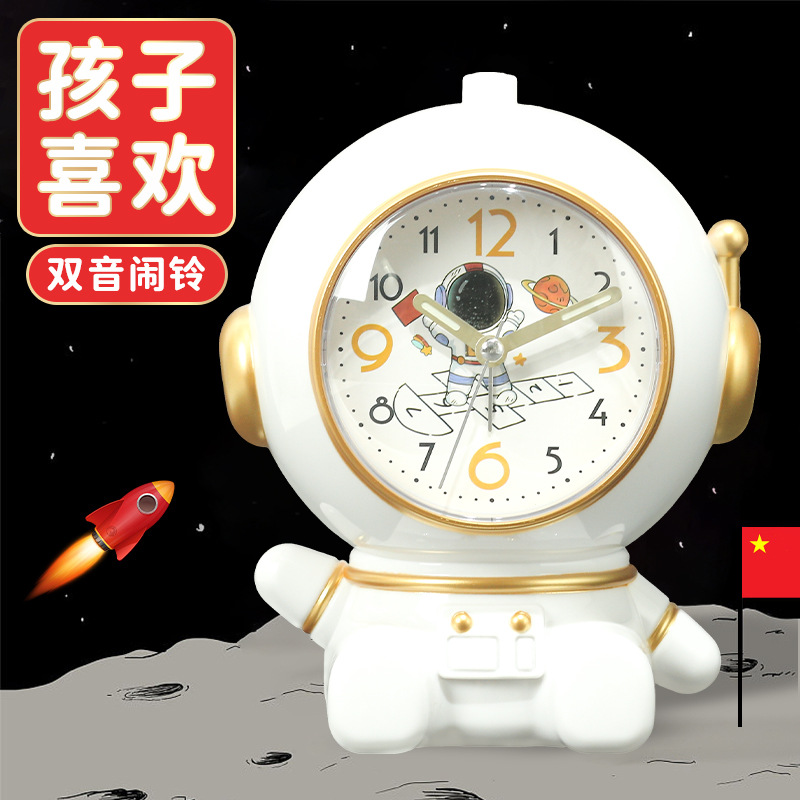 Uşaq üçün astronavt fiqurlu masa saatı və zəngli saat