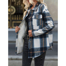 V 15268 Plaid flannel shirt jacket ���ӷ����޳����羳��