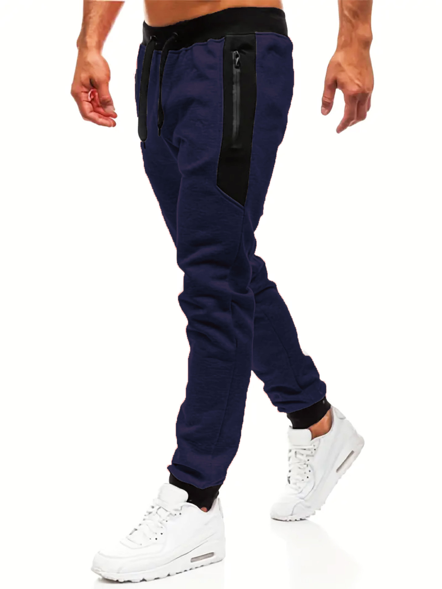 Herren-Jogginghose mit Fleecefutter – Slim Fit-Trainingshose mit Reißverschluss-Akzenten (S-3XL, 6 Farben, maschinenwaschbar)​_voghion.com