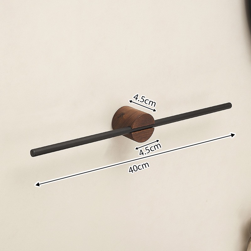 Walnut toallas de una sola varilla estilo antiguo sin perforación tipo pared de inodoro de alta gama toallas de baño estante