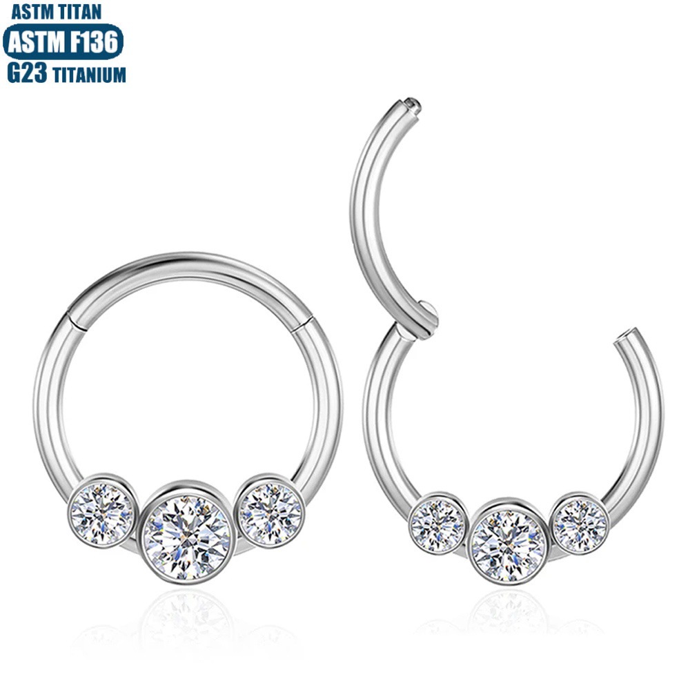 Pointed labret stud close-up product detail