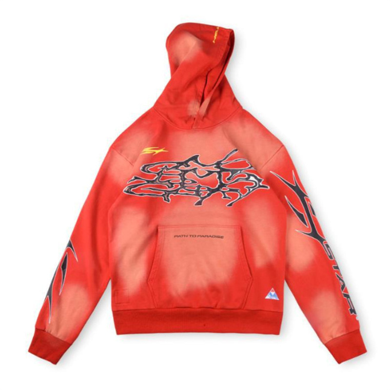 新欧潮牌Hellstar Studios Hoodie拉链洗水做旧连帽卫衣男女同款|undefined