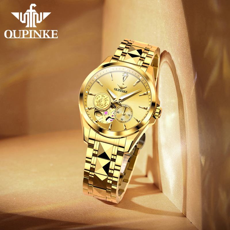 Wave ­ Qin Watch Swiss Genuine Men's Waterproof Couple Watch Fully Automatic Mechanical Watch Luminous Fashion Casual Watch