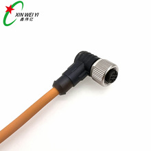 m12弯头圆形连接器 5p-A编码 NPN带LED信号灯雷达传感器航空插头