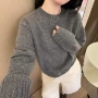 圆领重磅打底宽松羊毛衫