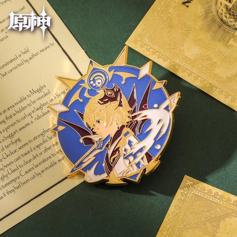 特別クリアランスクロスボーダーメタル原神ブローチアニメーション周辺二次元漫画かわいいバッジアクセサリーピン|undefined