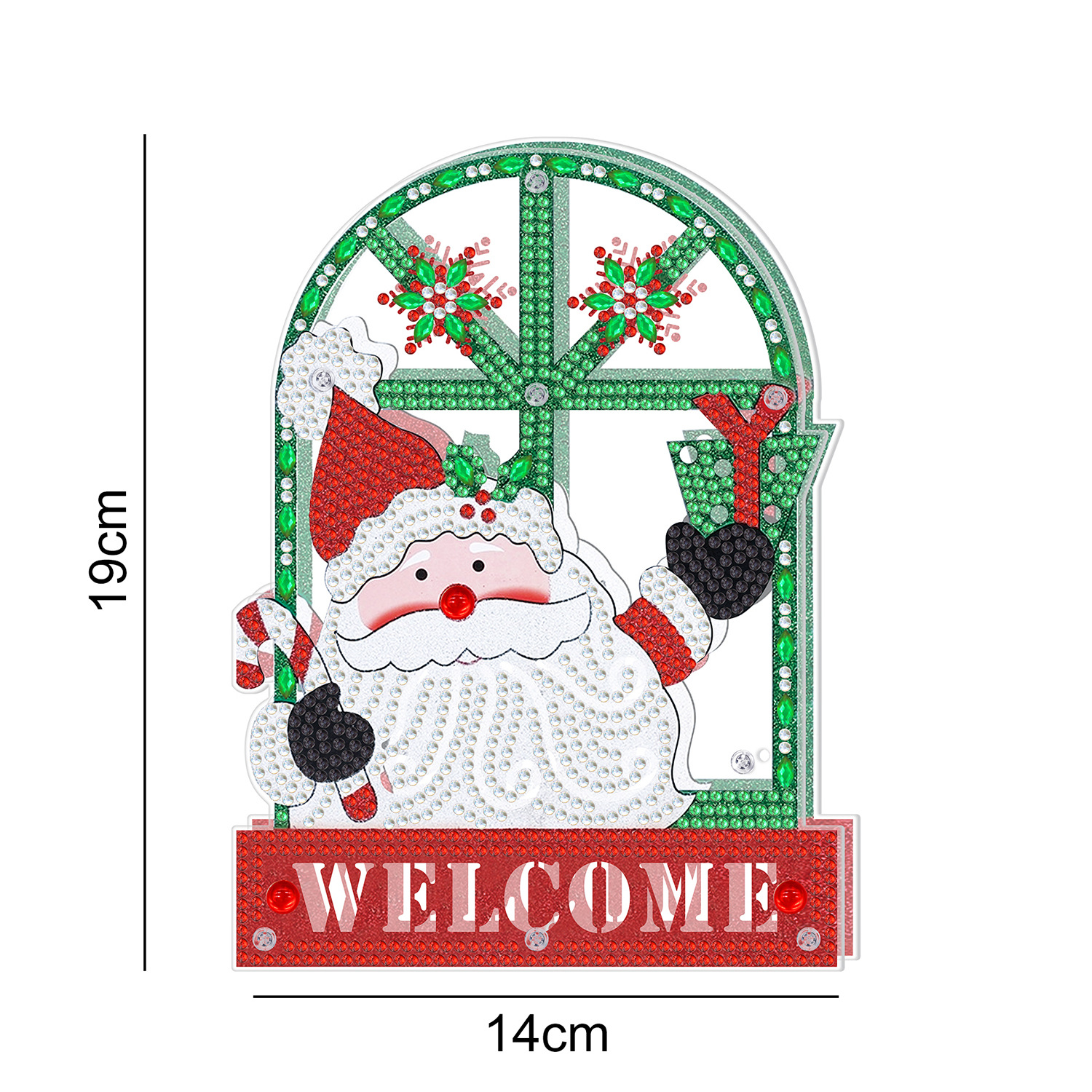 Accesorios para pintura con diamantes, luces decorativas, adornos navideños, muñeco de nieve LED para pintura con diamantes, árbol de Navidad, pintura decorativa para sala de estar.