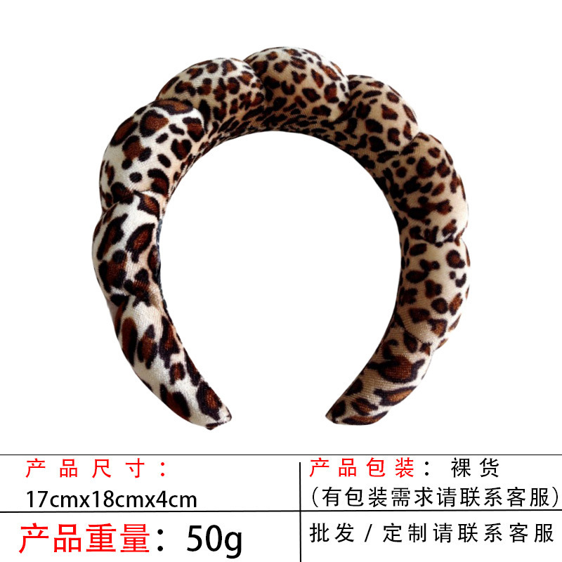 跨境海绵云朵发箍批发高颅顶高级感毛巾布麻花女士洗脸手腕带头箍|undefined