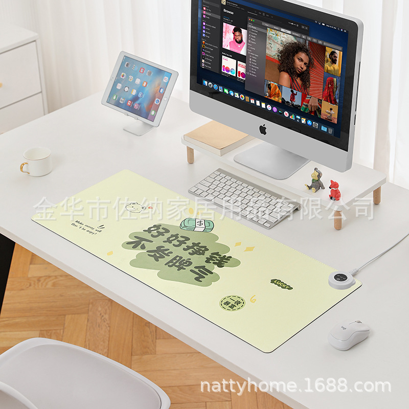 almohadilla de ratón de calentamiento de oficina computadora super grande invierno almohadilla de mesa de calentamiento dormitorio de estudiantes escribiendo tareas almohadilla de manos calientes